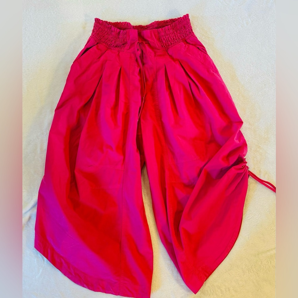 Anthropologie Pink Wide Leg Pants